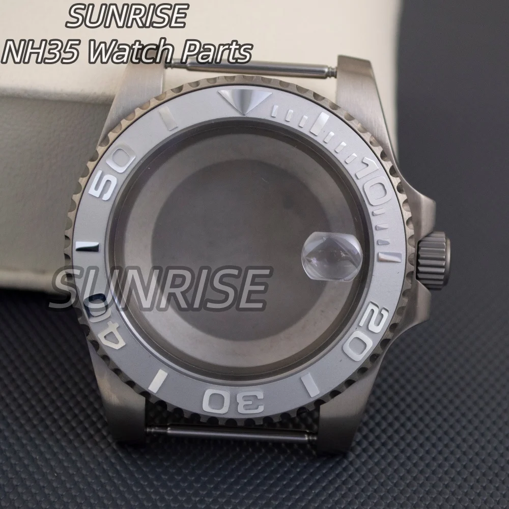 

NEW 40mm Titanium Watch Case for SUB GMT YACHT-MASTER NH34 NH35 NH36 ETA2824 PT5000 10ATM Waterproof Dive Watch Men Case Parts