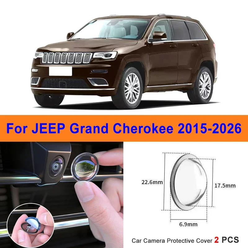 

360 Reverse Image Car Camera Cover Anti-Scratch PC Lens Protector Stickers For JEEP Grand Cherokee 2015-2026 2Pcs
