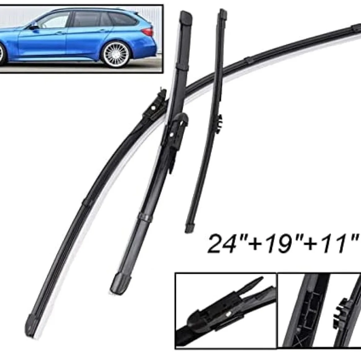 

Suitable for BMW 3 Series 320d 330d 335d 316d 318d 320i 328i Front and rear wiper wiper wiper wiper