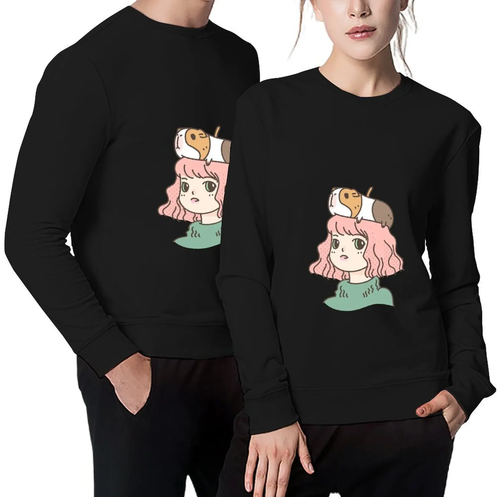 

Guinea pig lady Pullover men's autumn clothes men's clothing men wear mens designer clothes sweatshirt male