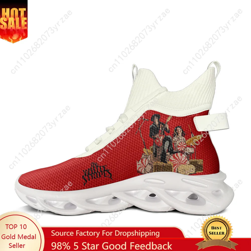 

The White Stripes High Top Flats Sneakers Mens Womens Teenager Sneaker High Quality Personalized Casual Shoe Custom Made Shoes