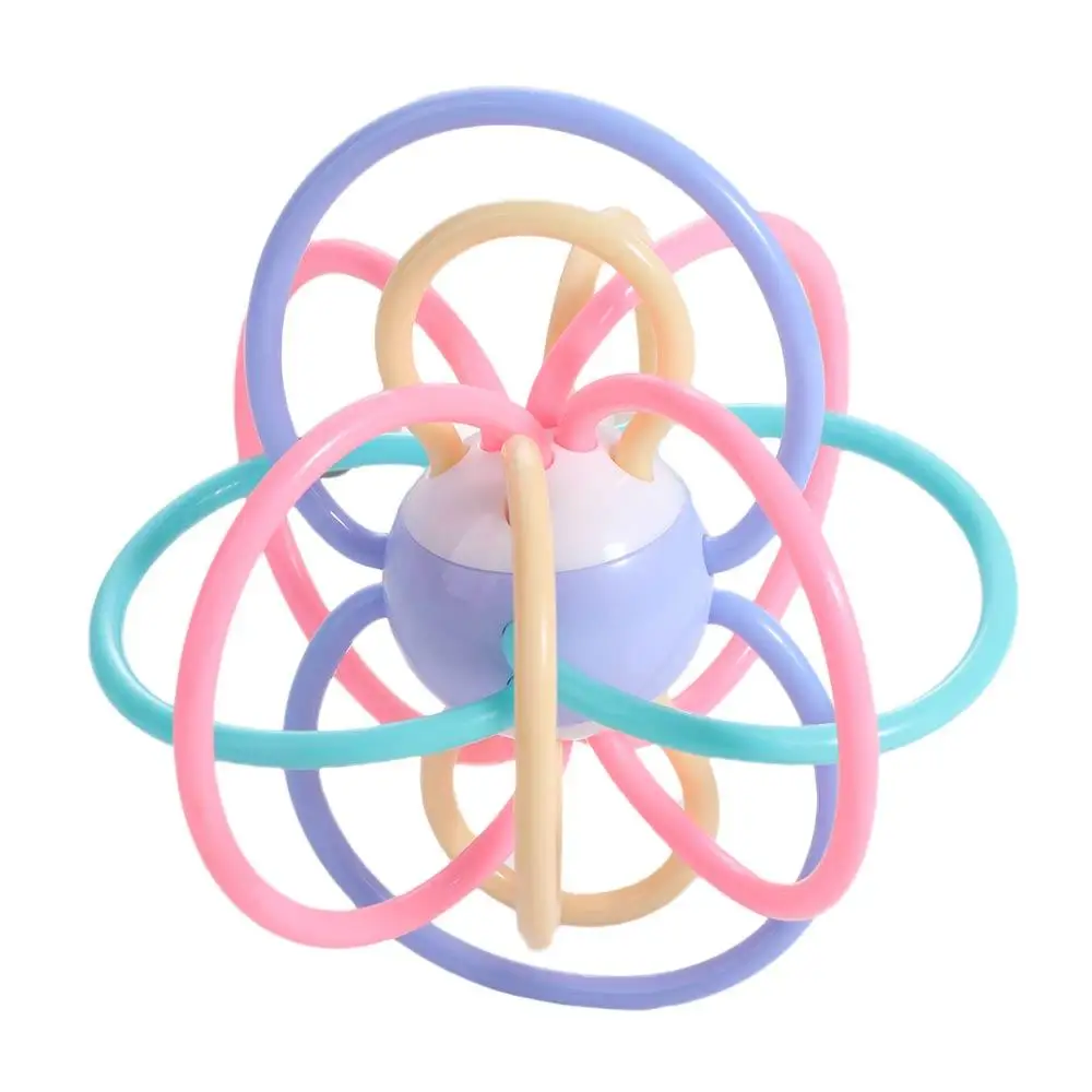Silicone Develop Teething Toy Multifunctional Soft Montessori Pull String Educational Food Grade Baby Hand Ball Toys Infant Gift