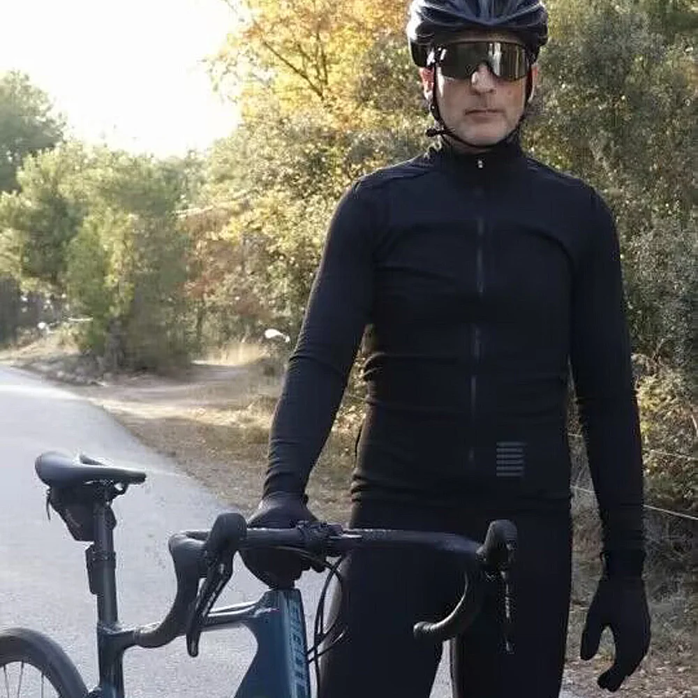 Ykywbike Winter Radfahren Jersey männer Thermo Fleece Fahrrad Kleidung MTB Langarm Warme Tops Rennrad Jacke – Detail 3