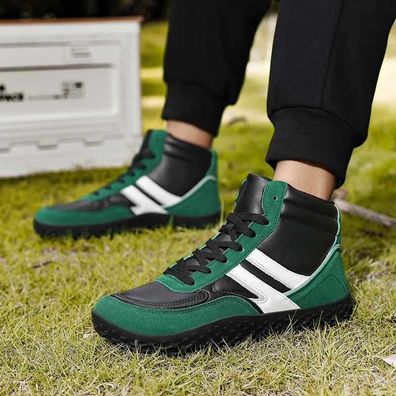 

Wide Toe Men Barefoot Shoes Couple Minimalist Casual Sneakers Women Walking Hiking Shoes Comfortable Breathable Short Boots