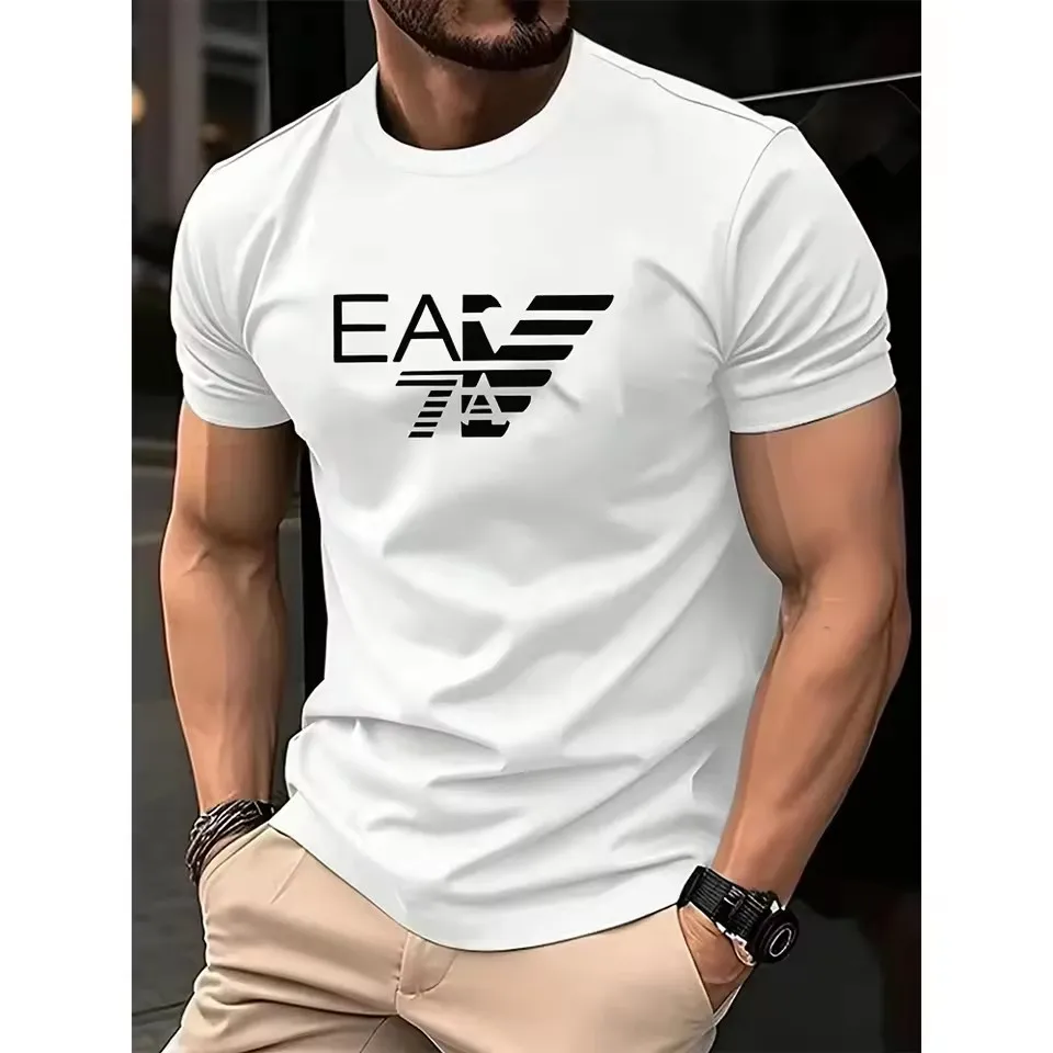 Summer New High-end Pure Cotton Korean-style Casual and Versatile Round-neck Short-sleeved T-shirt, All-cotton Light Luxury