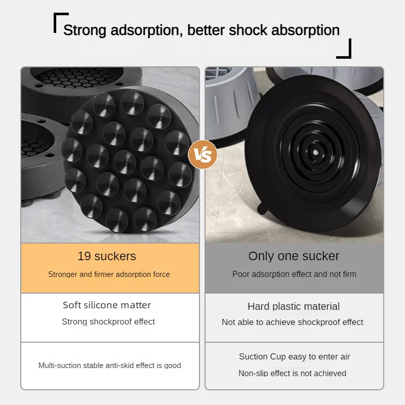 4 قطعة منصات قدم جديدة مضادة للاهتزاز غسالة الساق الصامتة عدم الانزلاق زيادة منصات القدم الأثاث العالمي الحد من الضوضاء حصيرة