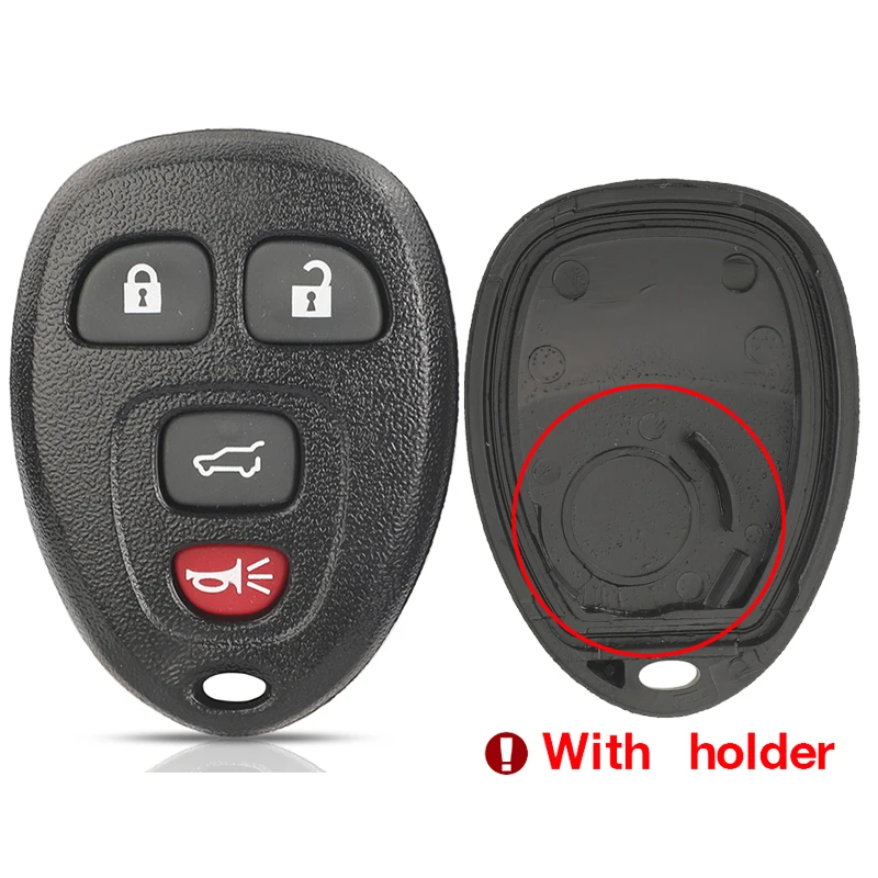 jingyuqin New Replacement Car Key Shell Cover Case Styling Fob Blank For Buick Gmc G-M Pontiac Keyless Entry Rubber Pad