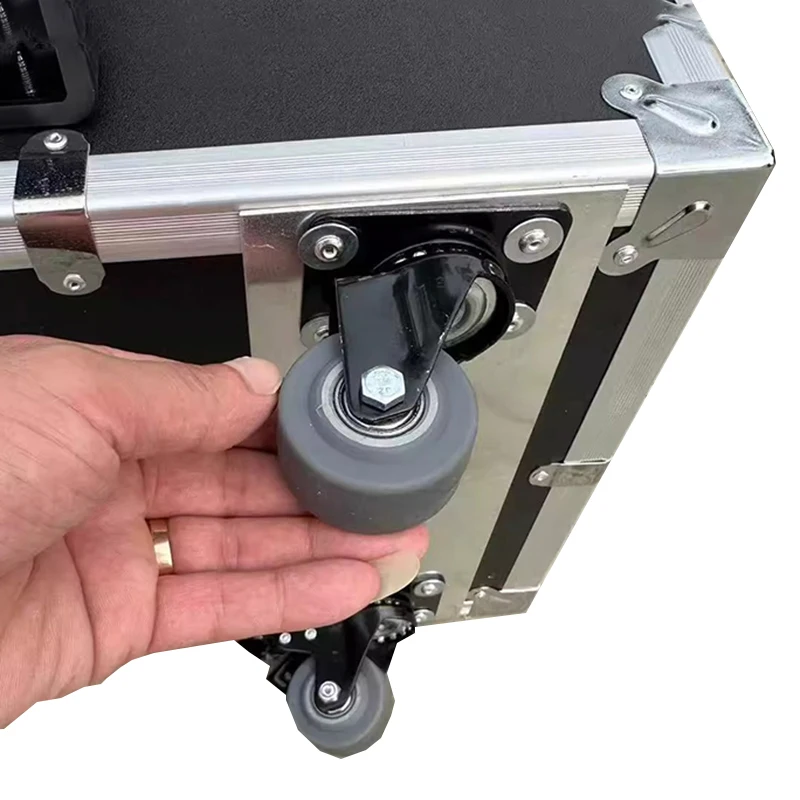 Kotak Peralatan Lipat Kotak Alat Batang Tarik Genggam dengan Roda Kotak Keras Kotak Peralatan Aloi Aluminium Kotak Peralatan Multilapis Multifungsi