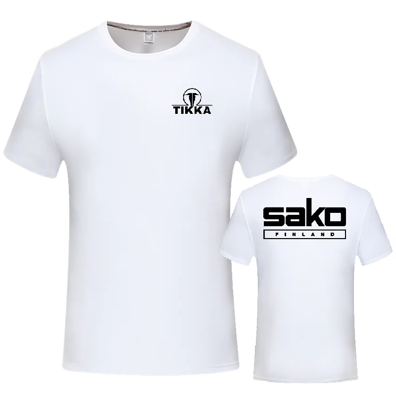 Hot Sale Fashion Men Cotton T-shirt New Tikka By Sako Finland Firearms Logo Men's white T Shirt Harajuku t shirt for men child