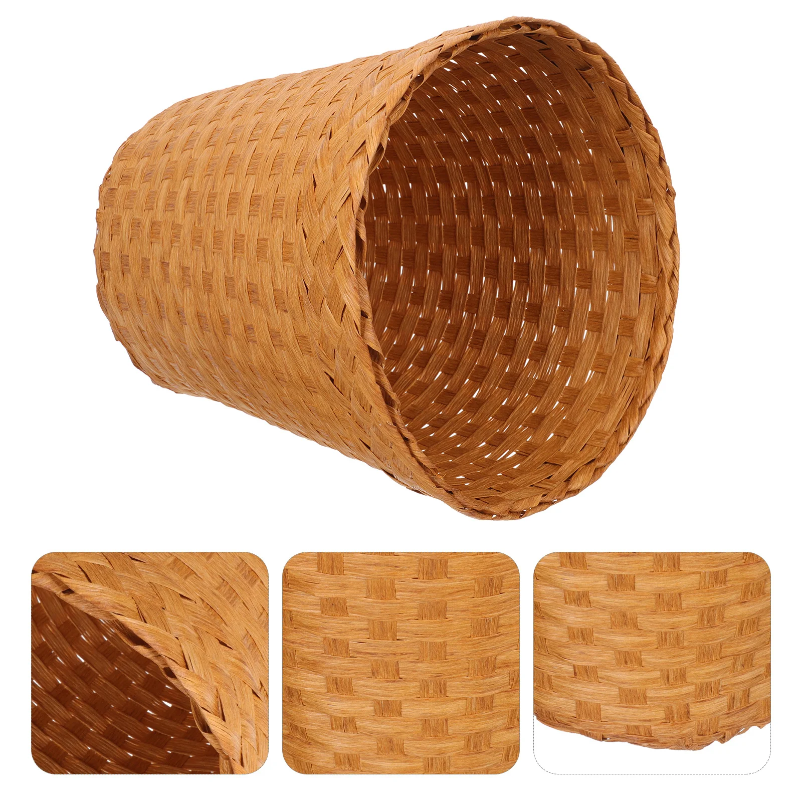 

1Pcs Creative Storage Basket Warm Style Wastepaper Holder for Kids Room Office Bedroom Garbage Can Multi-Purpose Containers Home