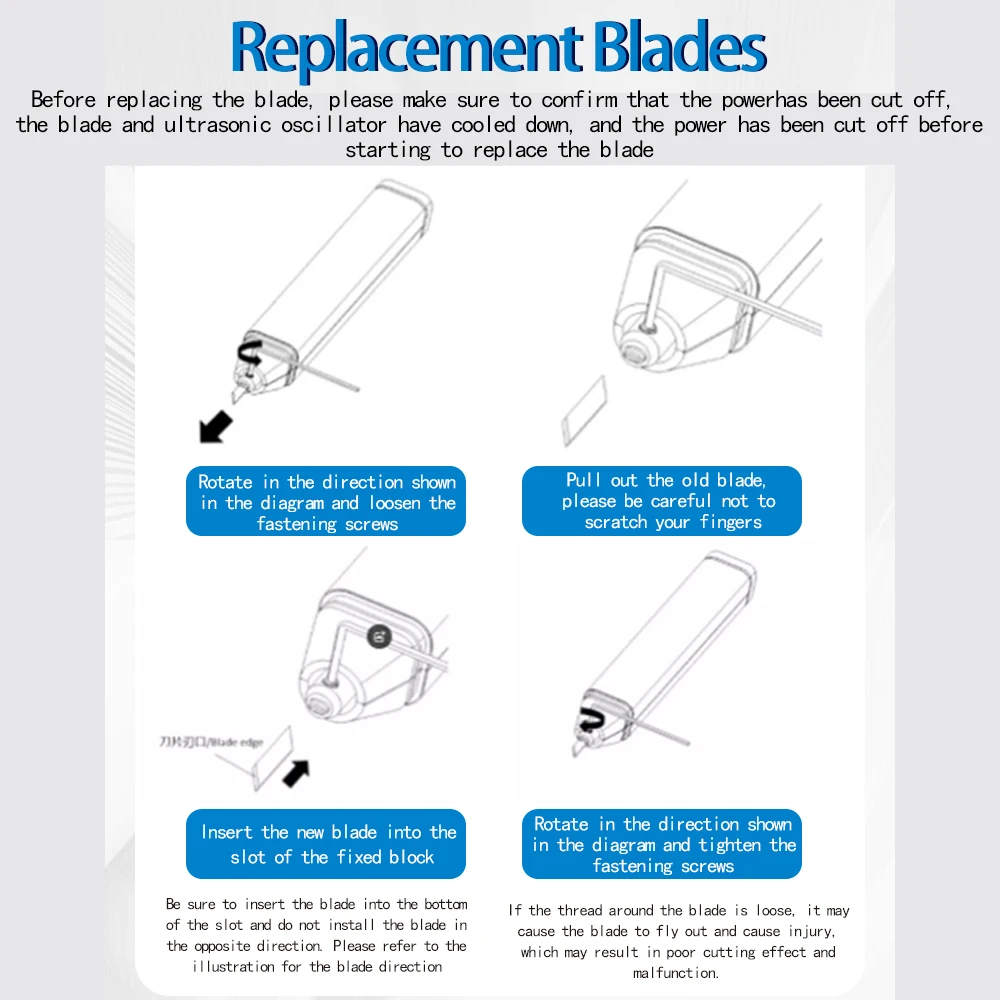 سكين القطع بالموجات فوق الصوتية الصغيرة المحمولة البلاستيك الراتنج PCB ألياف الكربون لتقوم بها بنفسك أداة نحت كهربائية سكين فني كهربائي