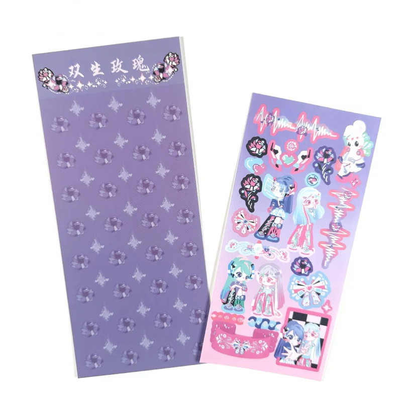 1/6PCS Cartoon Cute Cool Girl Character Stickers Handbook Diary Notebook Scrapbook Planner Book Diy Decorative Stickers