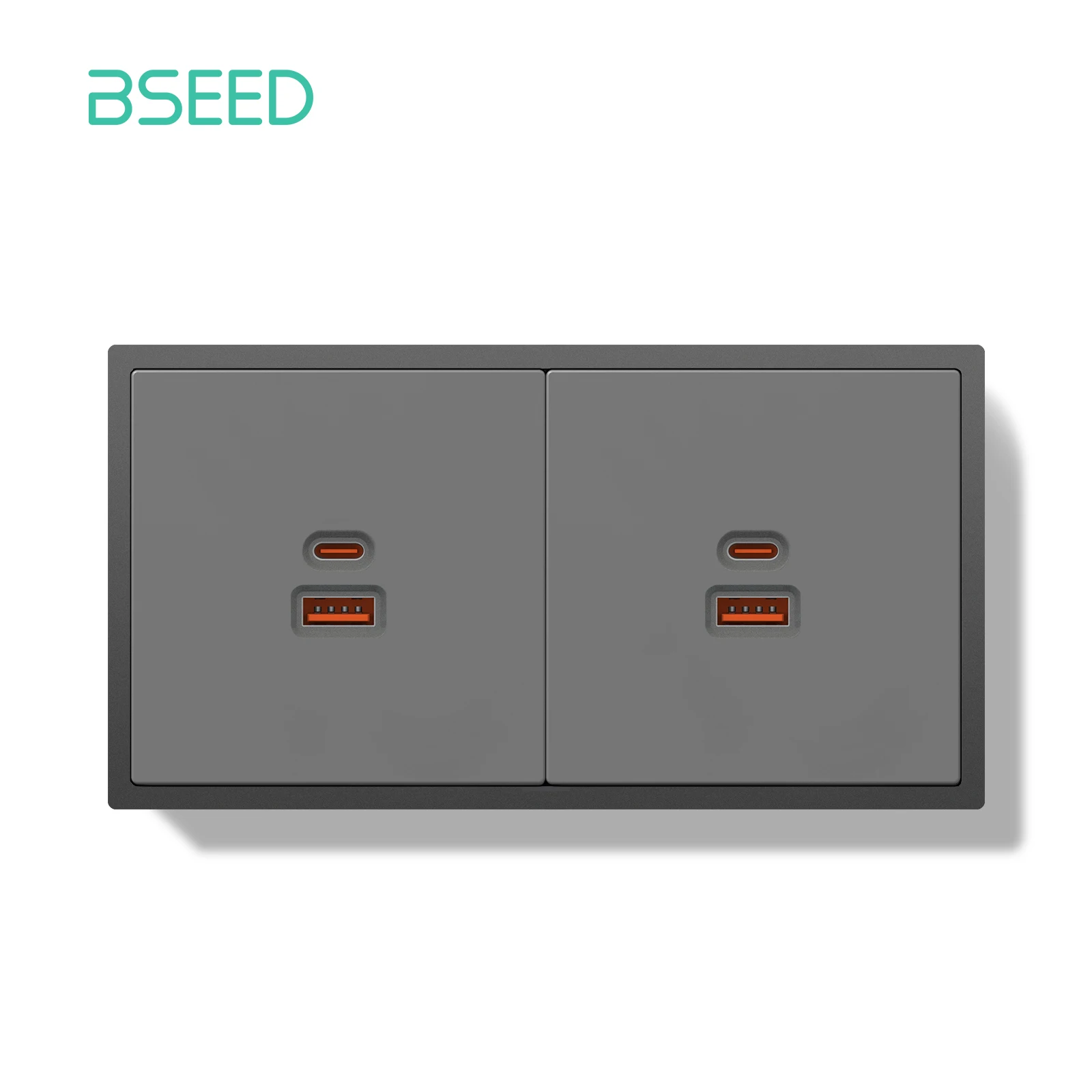 BSEED 65W USB Typ-C Telefon Ladesteckdose Europa Super Quick Fast Port Kunststoff EU Steckdosen Steckdosen Heimgebrauch E-Serie 3
