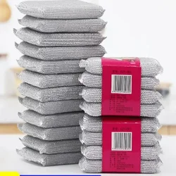 4/8/12 pcs Kitchen Dishwashing Sponge Does Not Hurt Pot Brush Pot Artifact Household Scratch-free Cleaning Sponge Wipe
