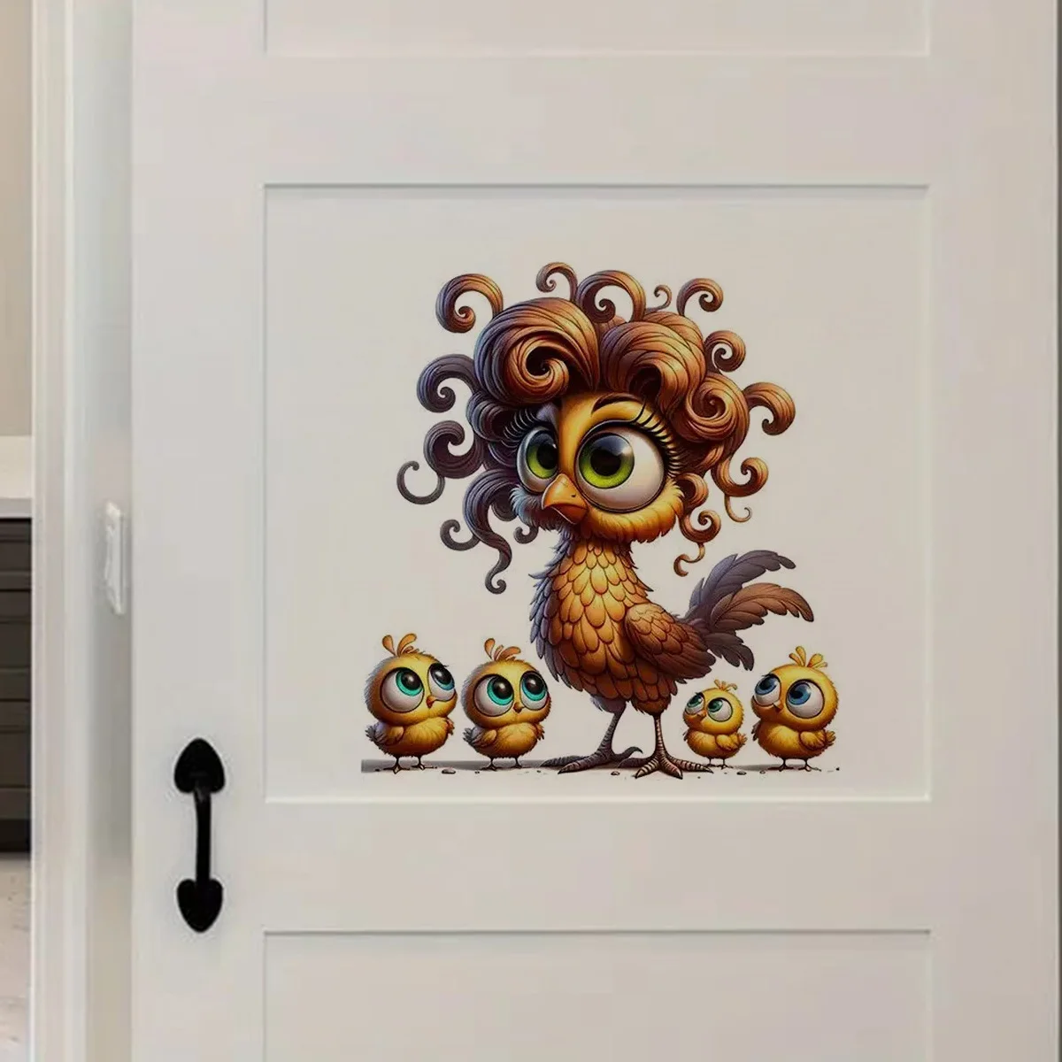 

Cute Chicken Mom and Chick Stickers,Wall Toilet Decal Removable, Waterproof Vinyl Car Sticker for Bathroom Decor, Outdoor Indoor