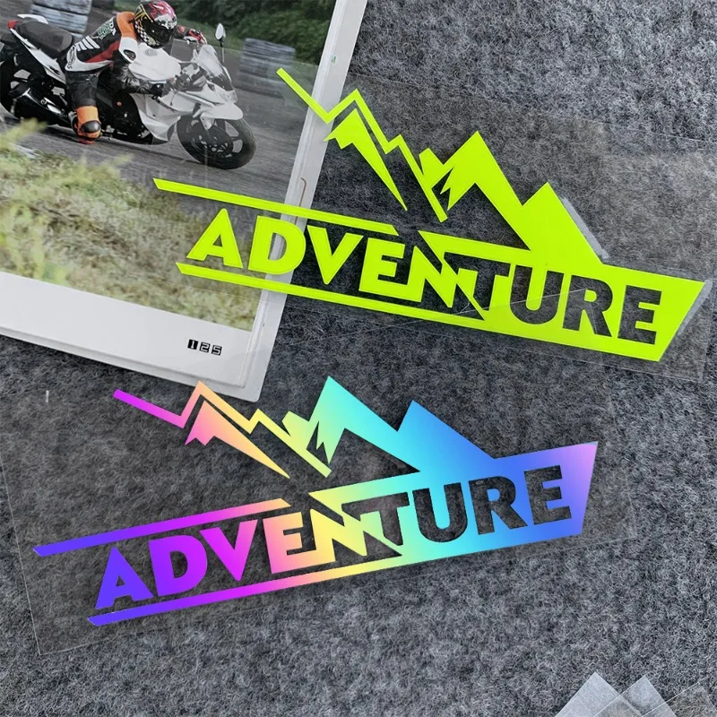 

Adventure Motorcycle Top Box Reflective Adventure Stickers Decorative Creative Waterproof Sunscreen Auto Decals Vinyl PVC 25*9CM