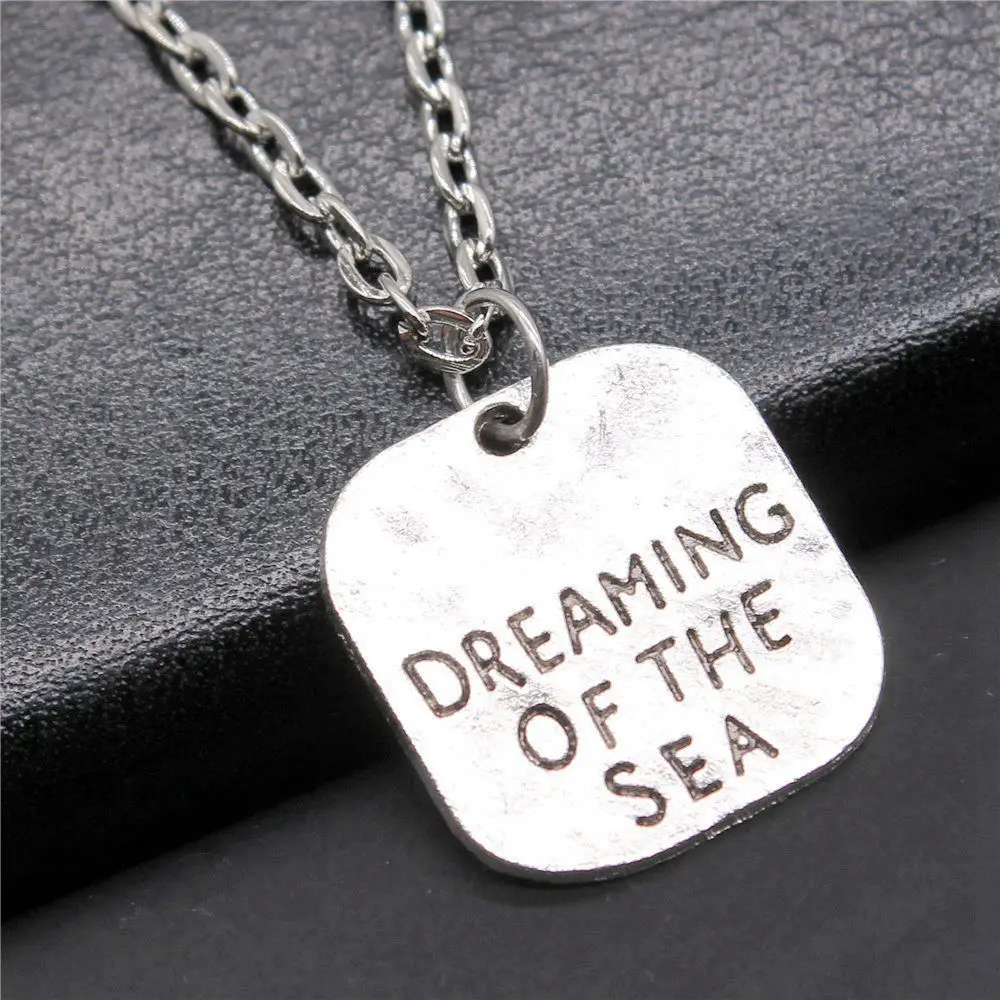 1pcs Dreaming Of The Sea Necklace Women Couple Pendants Jewelry And Accessories Vintage Chain Length 43+5cm