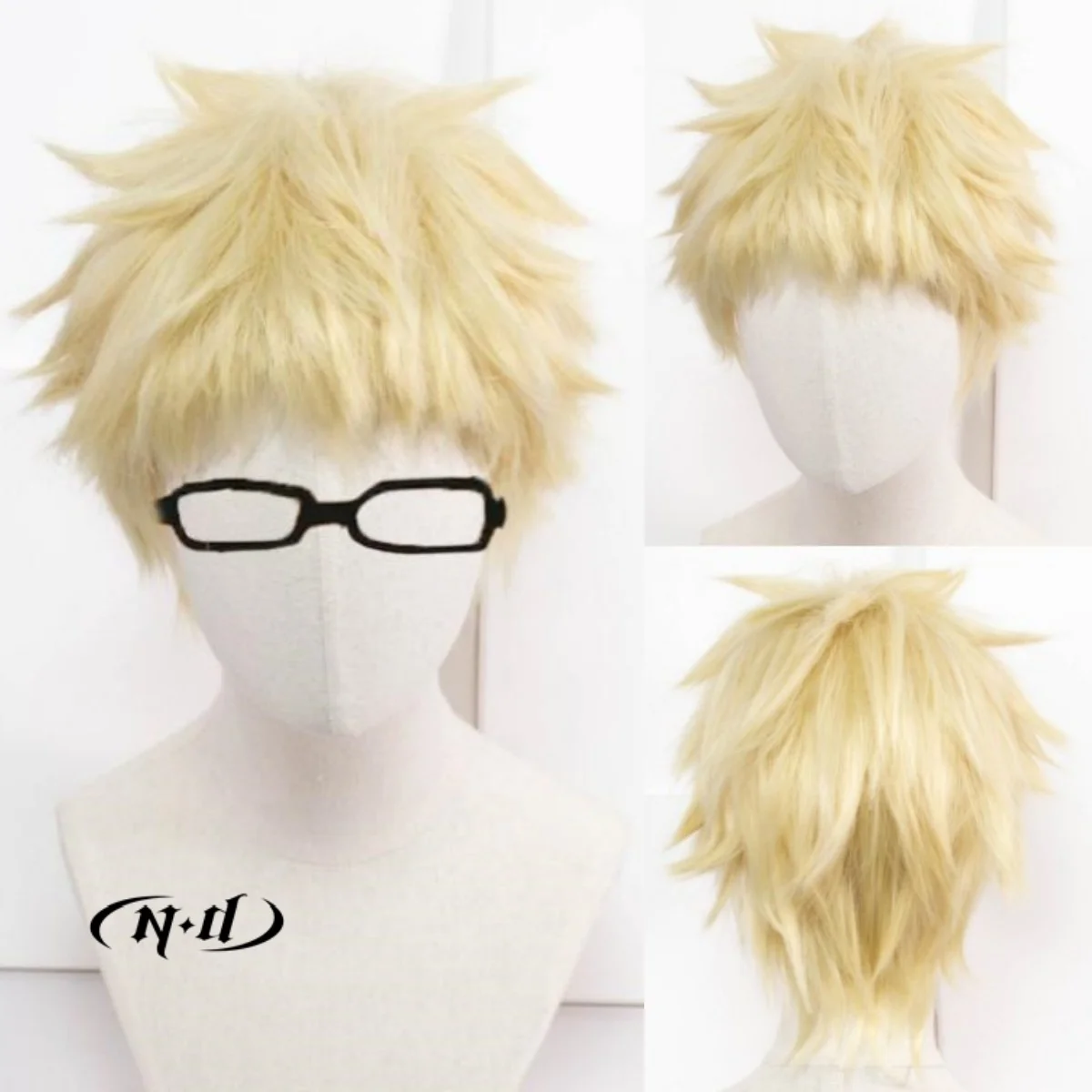 

ND Kei Tsukishima Cosplay Wig Hairpiece Haikyu Anime Cosplay Hair Wigs for Comic Con Coser Costume Theme Party Heat Resistant