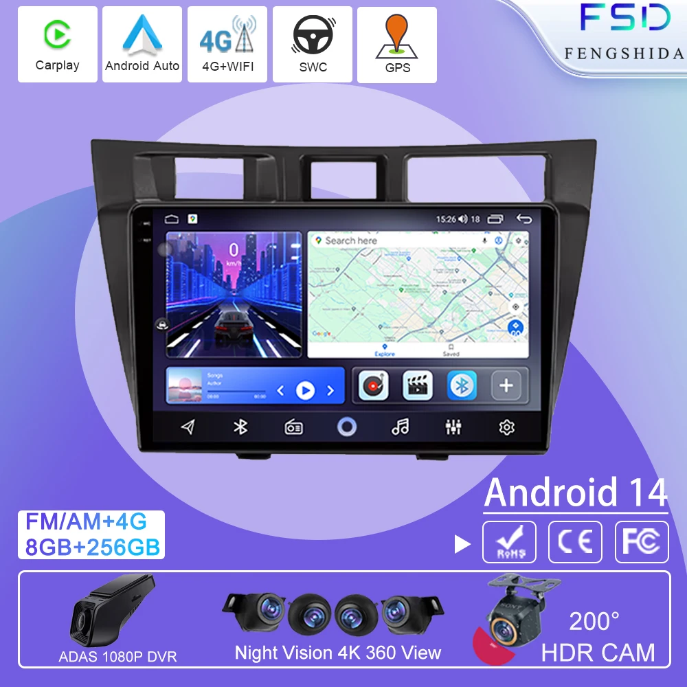 

Android Car For Toyota Mark II 9 X100 2000 - 2007 Navigation GPS Auto Radio Multimedia Video Player Stereo Carplay No 2 DIN DVD