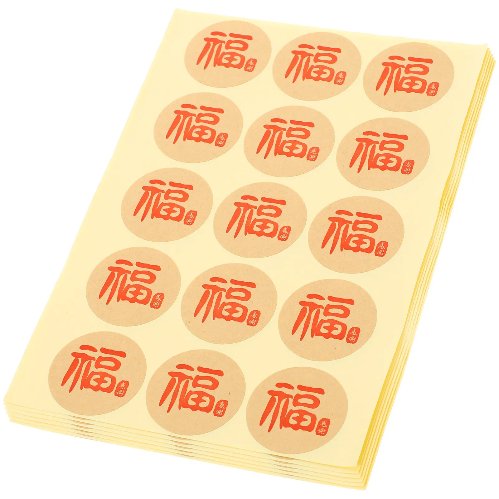 

100 шт. красных наклеек на удачу к Китайскому Новому году, декоративные наклейки для подарочных коробок и окон на Весенний фестиваль, приносящие удачу