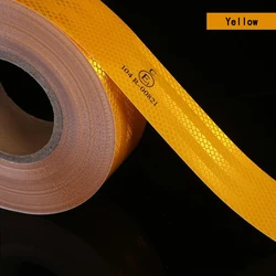 Self-Adhesive Reflective Warning Tape With Yellow Red White Color For Truck