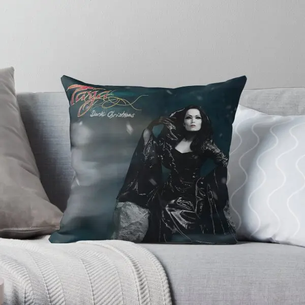 Tarja Dark Christmas Album 2023  Printing Throw Pillow Cover Decorative Anime Bedroom Waist Throw Pillows not include One Side