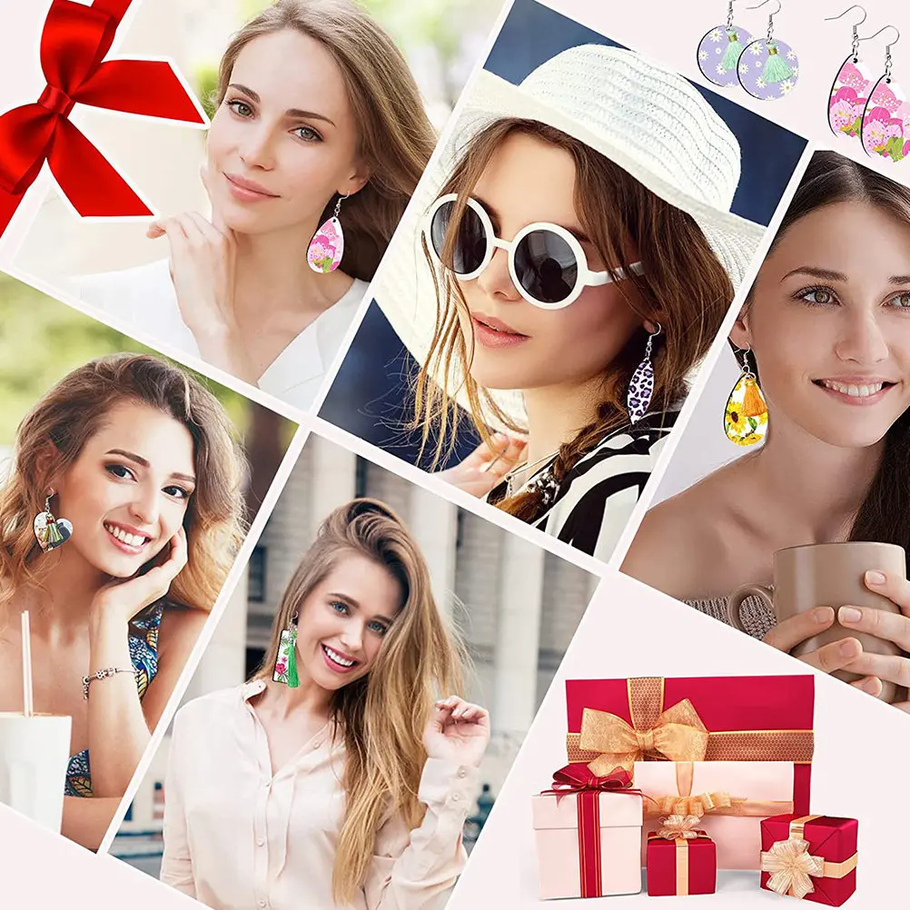 

Набор заготовок для сублимационных серег: высококачественные заготовки для термотрансферной печати, идеальные для подарков