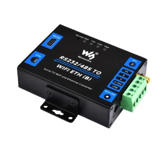 

Waveshare Industrial Grade Serial Server RS232/485 To WiFi and Ethernet, Modbus Gateway, MQTT Gateway