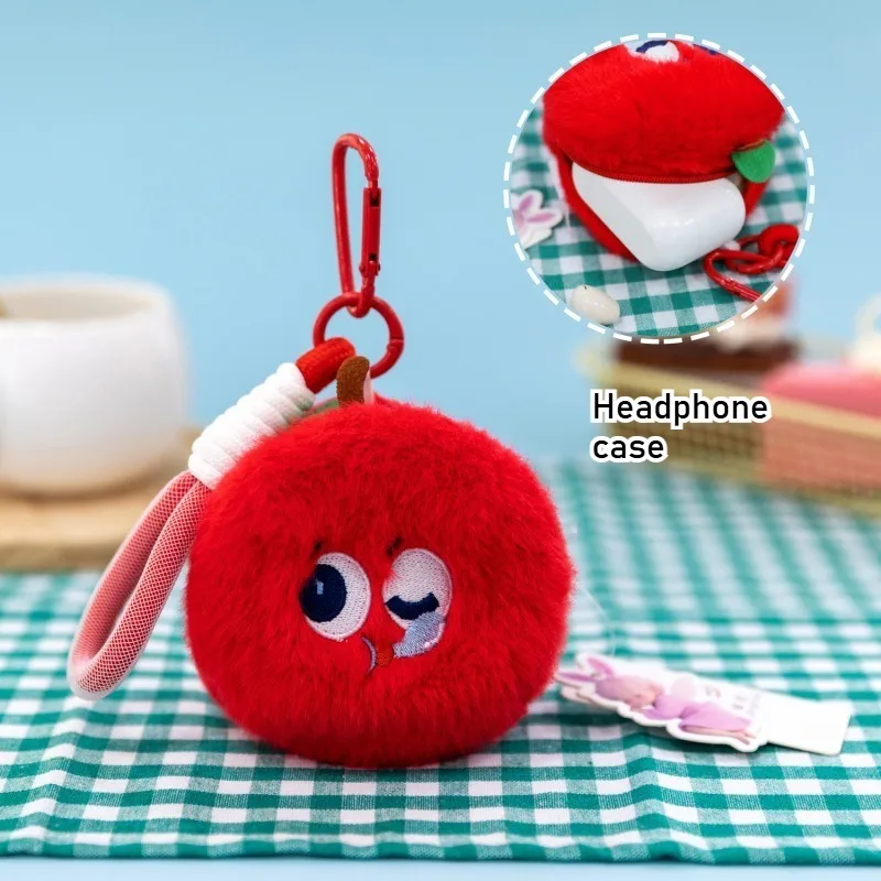Uroczy breloczek pluszowy z serii Apple, kawaii pluszak z rdzeniem jabłka, zabawna dekoracja świąteczna, zawieszka do torby, prezent dla przyjaciół na Wigilię.