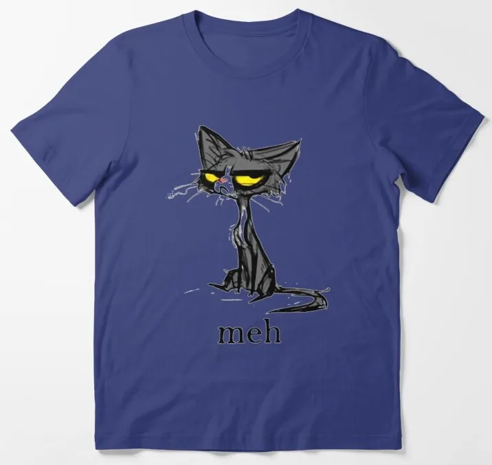 Siamese Cat 'Meh' Funny Unhappy Expression Unisex T-Shirt