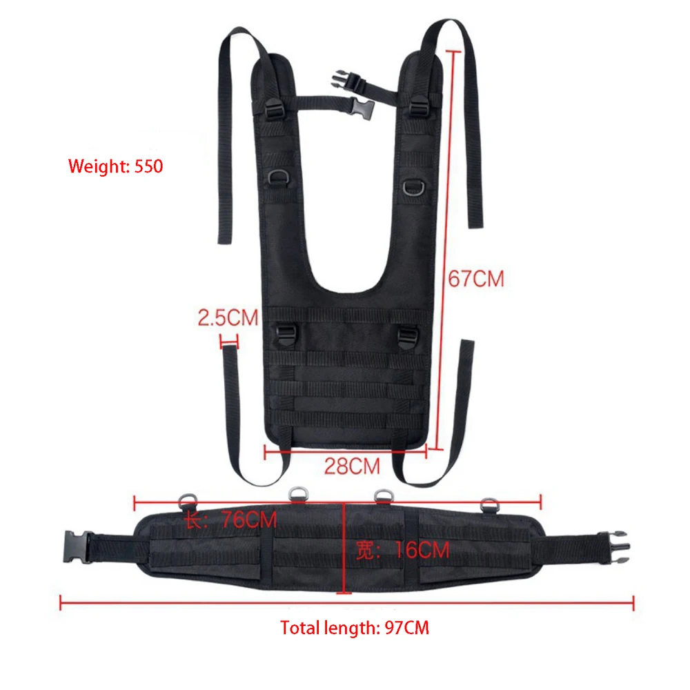 야외 전술 허리띠 조끼 세트, 조절 가능한 다기능 허리띠 전술 조끼