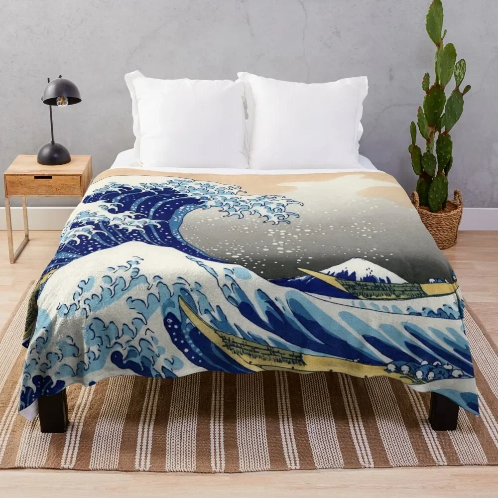 The Great Wave off Kanagawa by Katsushika Hokusai Throw Blanket for winter Decorative Throw Furry Blankets