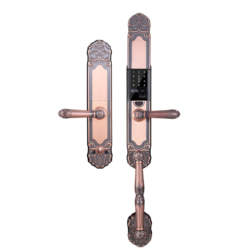 

American Standard European Style Double Door Smart Lock Waterproof Antique Villa Fingerprint Password WiFi for Rural