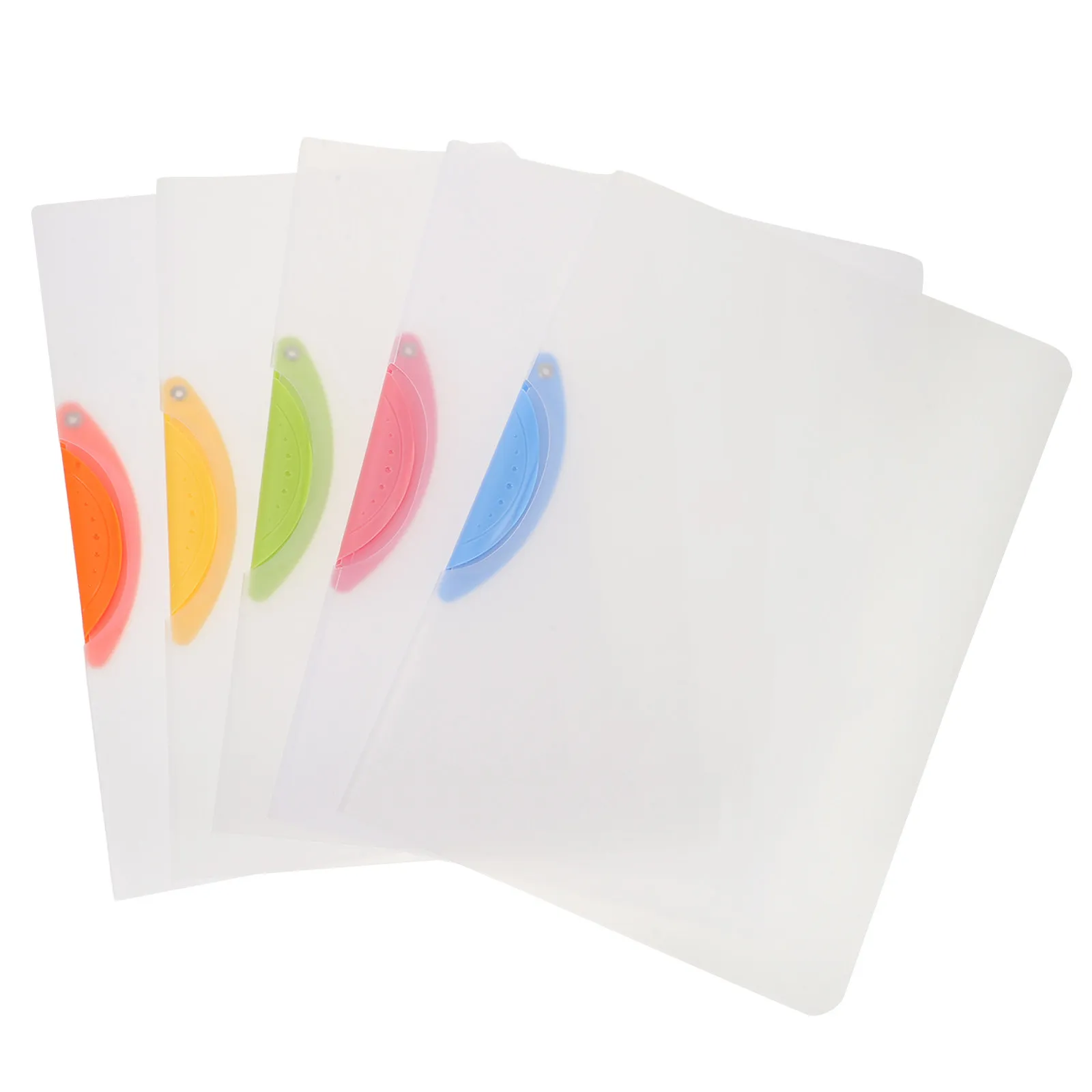 

5Pcs Transparent Document Folder A4 Plastic File Organizer Swing Clip Lightweight Desktop File Folder for School Office Document