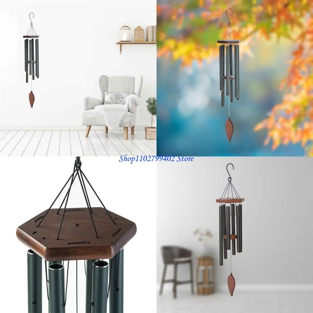 

547F Outdoor Wind with 5 Aluminum Tubes, Wooden Wind to Commemorate