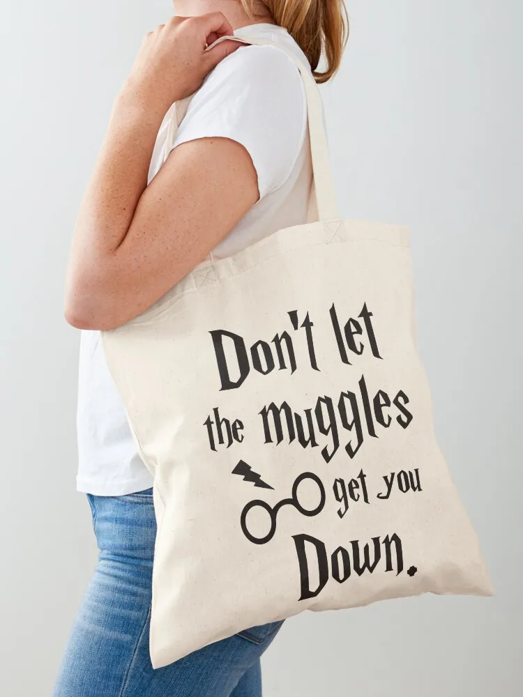 

Don't Let The Muggles Get You Down Ceramic Picture Mug, White Tote Bag Cloth bag tote bag screen Canvas women
