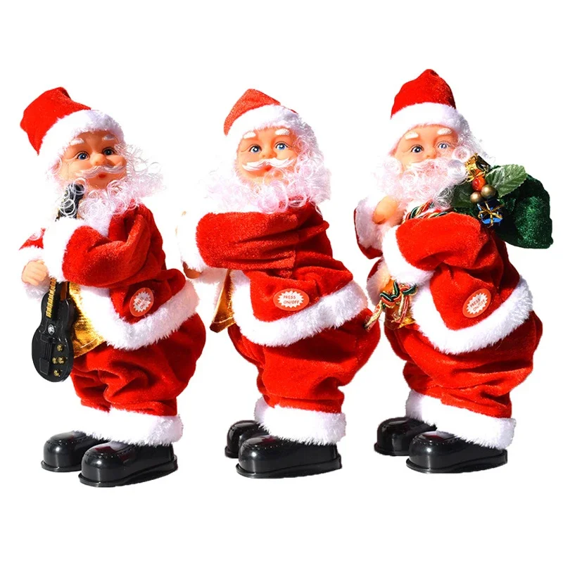 Twerking Santa Claus Dancing Doll Electric Musical Plush Toy Children's Christmas Gift New Year 2025 Christmas Ornaments Navidad