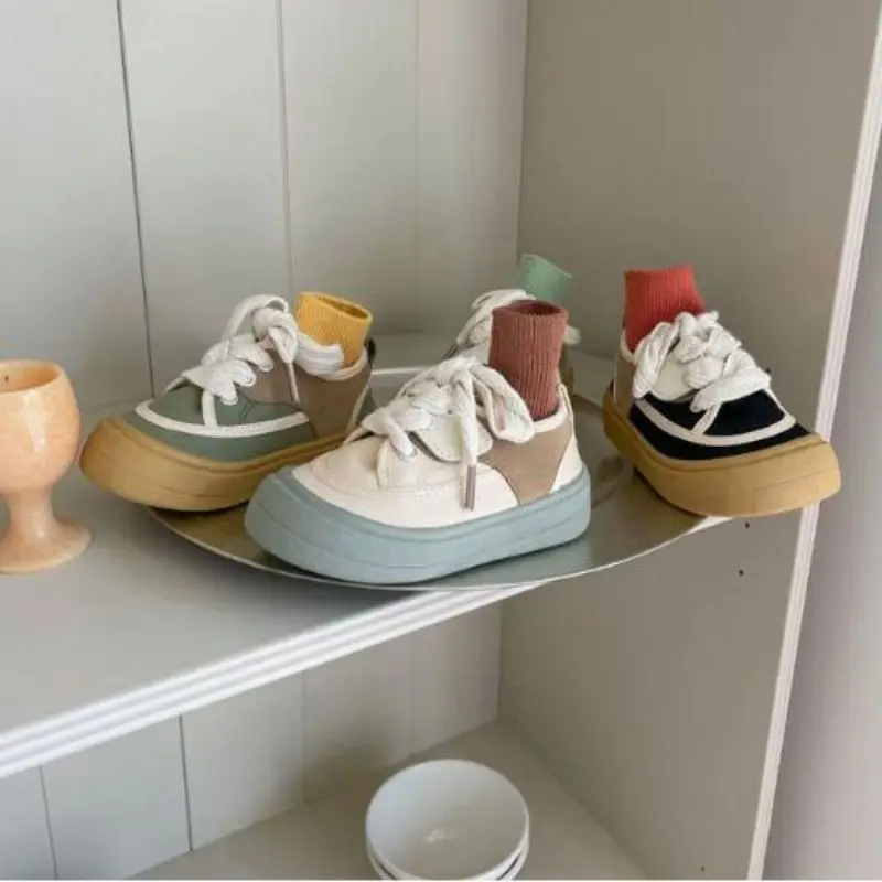 

2024 Spring New Children's Soft Soled Canvas Shoes Baby Shoes Candy Color Boys Girls' Casual Shoes Size 22-31