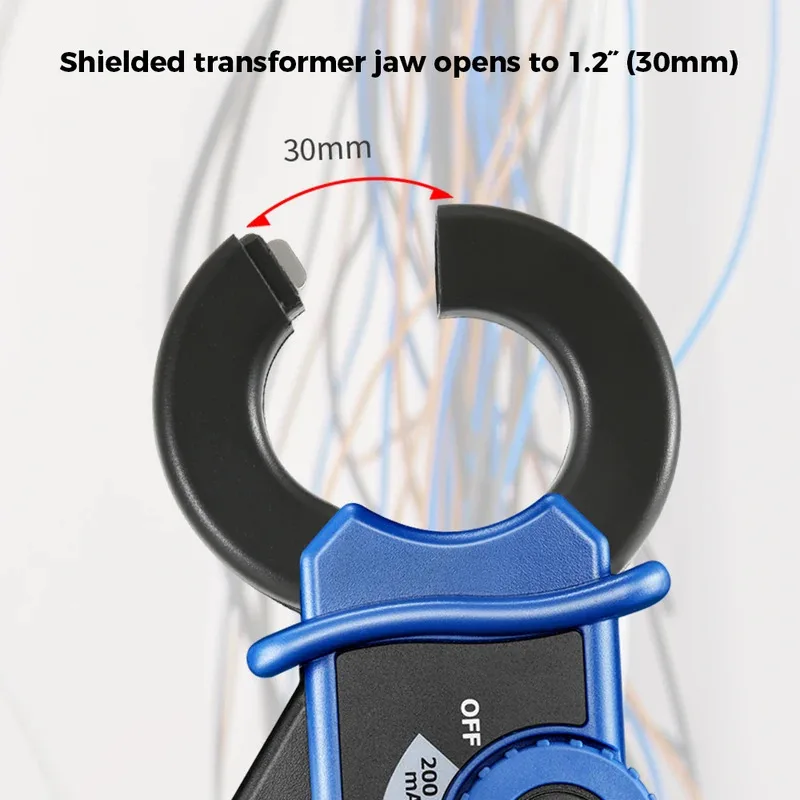 CEM DT-9810 Mini probador de corriente de fuga de CA pantalla multímetro Digital probador de pinza amperimétrica automática