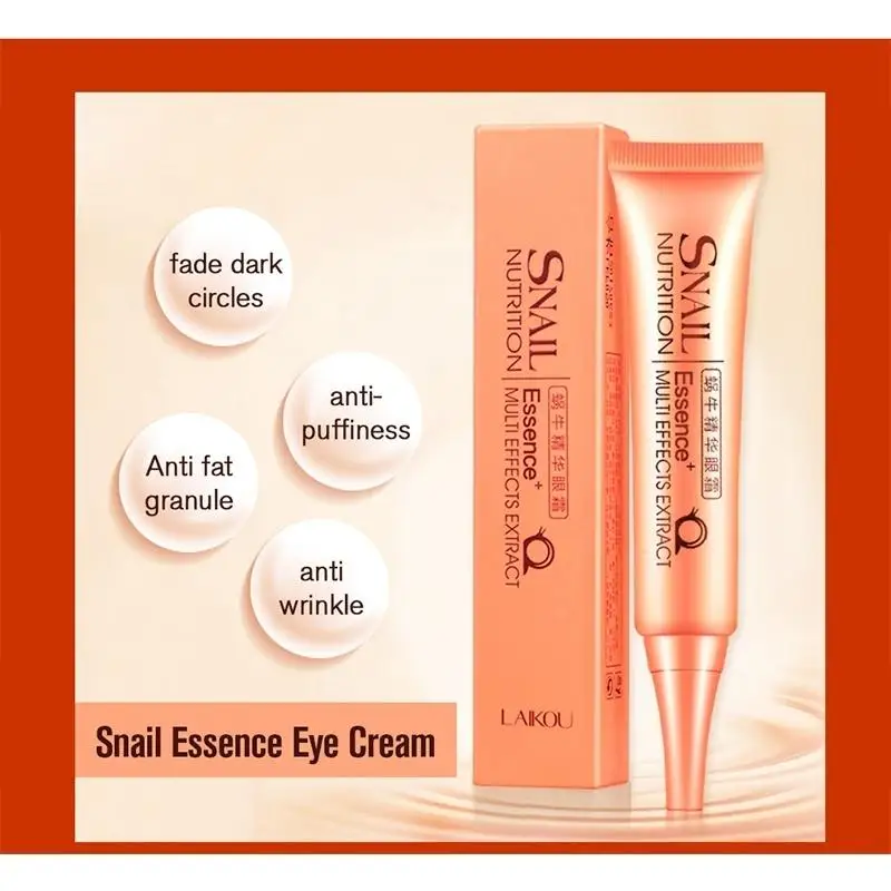 Snail Repair Eye Cream Essence Moisturizing  Anti Puffiness Skin Care Dark Circles Removing Wrinkles Pimples Beauty Makeup