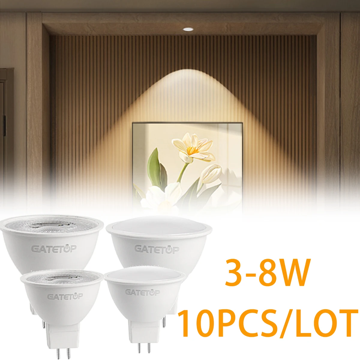 

LED Spotlight MR16 GU5.3 3W-8W 220V AC110V AC/DC12V Beam Angle 38/120 Degree for home Energy Saving indoor Light Bulb for Table