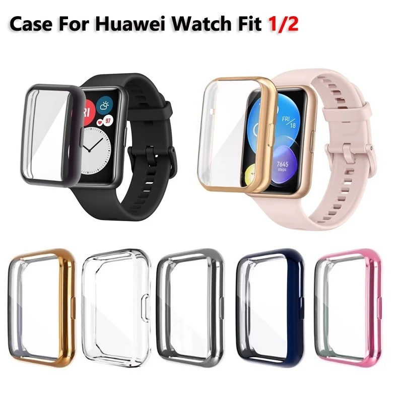 Soft Protective Watch Cover For HUAWEI Watch Fit 2 TPU Protective Case Compatible with HUAWEI Watch Fit Cover