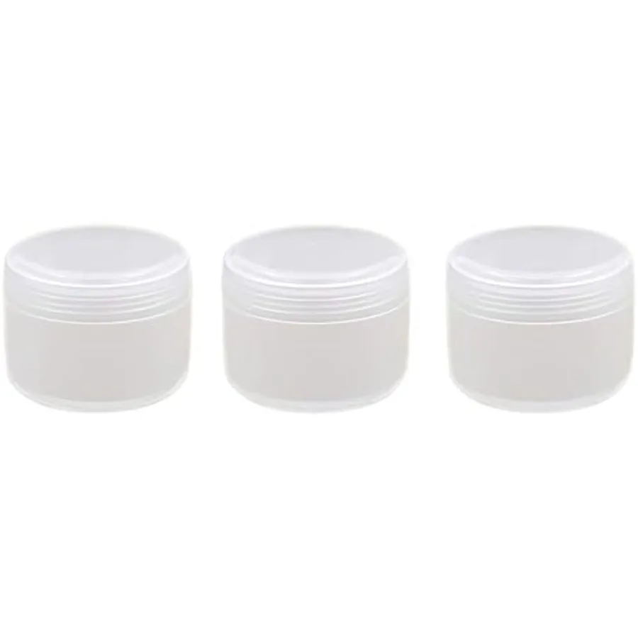 3PCS 100ML/ 100G 3.4oz Refillable Empty Plastic Make-up Cosmetic Jars Face Cream Eye Shadow Lip Balm Lotion Sample Plastic Stor