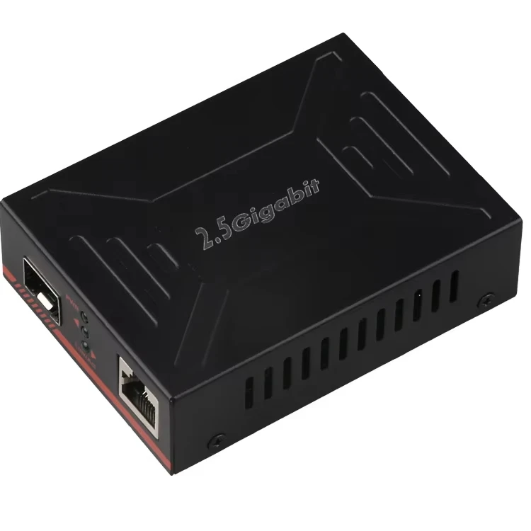 2.5Gmbps 구리에서 2.5GBASE-X SFP+ 미디어 컨버터로 변환 2.5G 광섬유 단일 섬유 트랜시버-네트워크 스위치