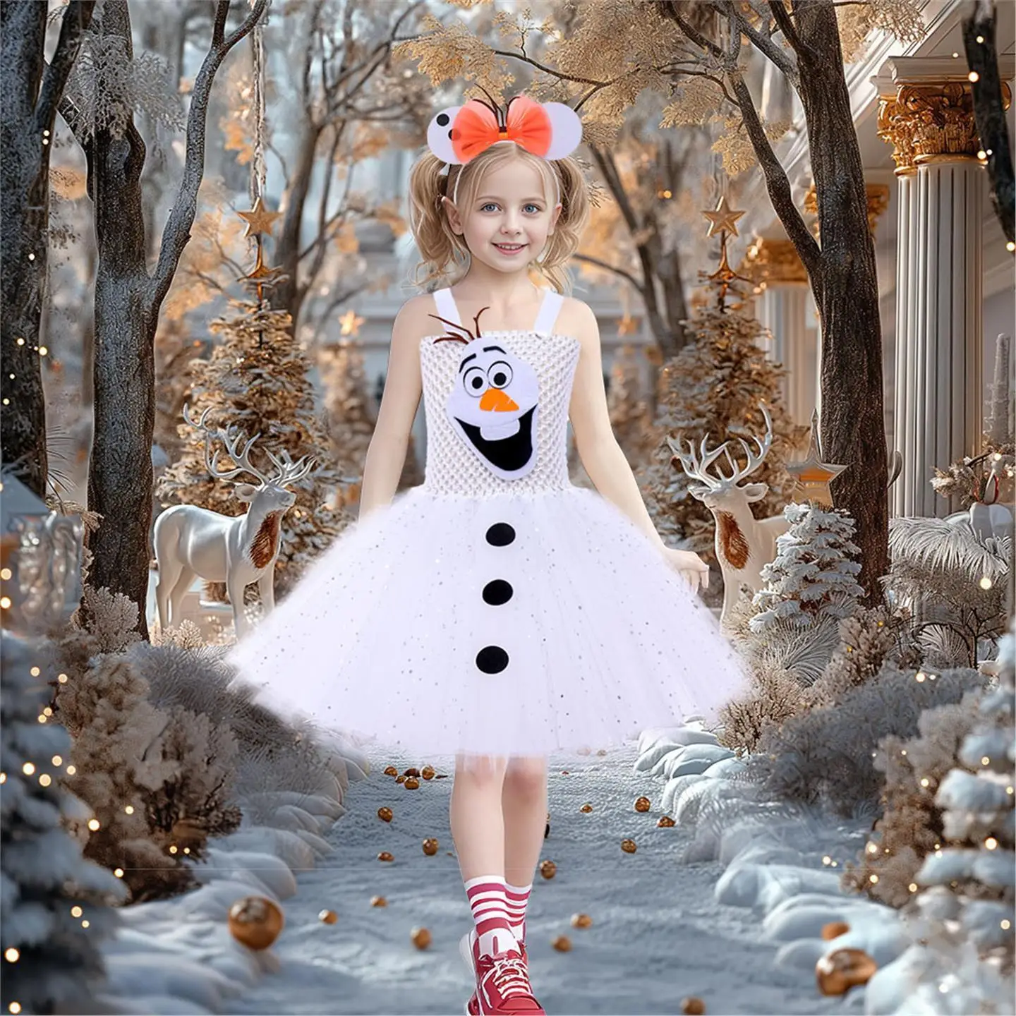 Halloween Kinder süßes Kostüm Animation Schnee Baby Bild Performance Mädchen Rollenspiel Tutu Rock Kinderkleidung