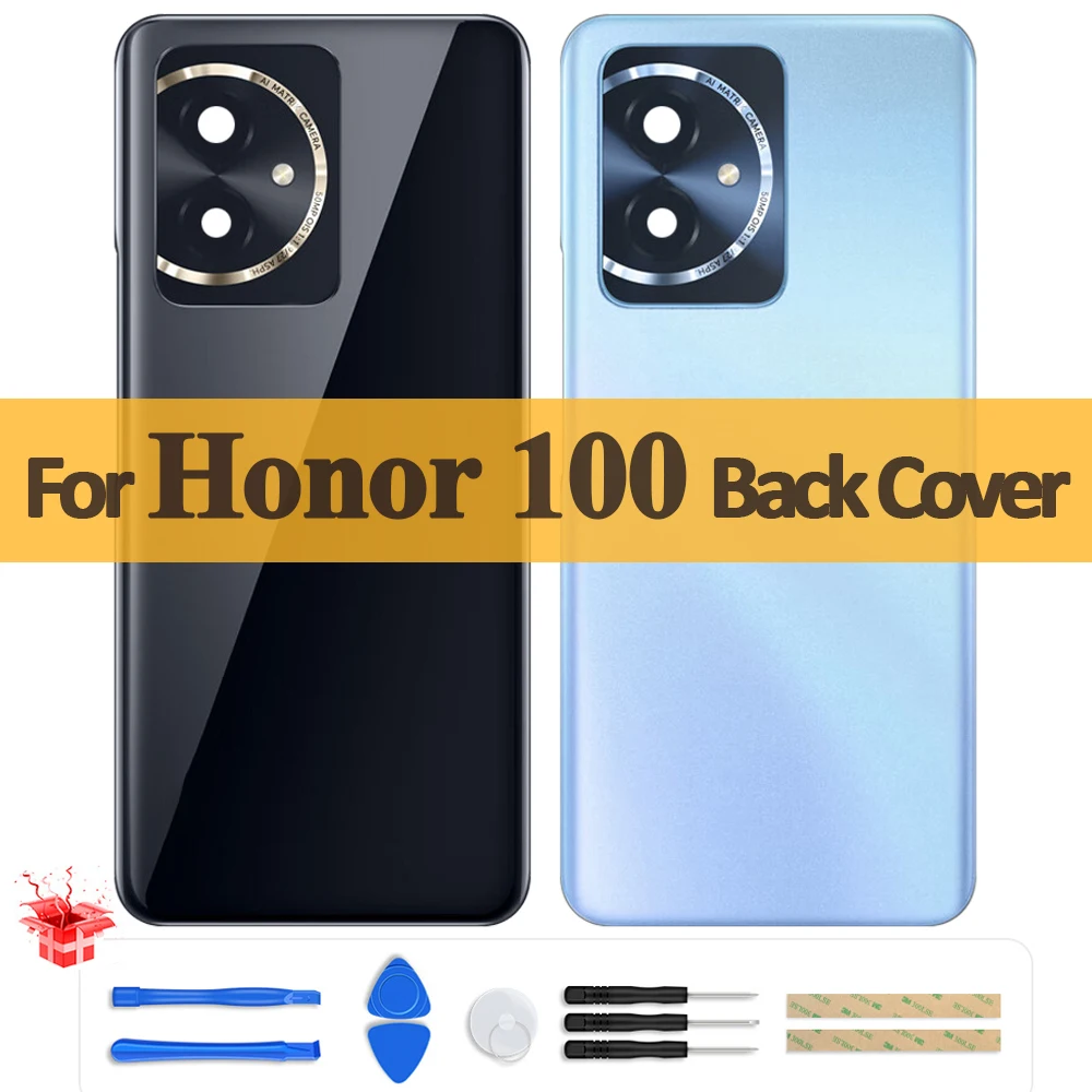 

Оригинальная задняя крышка для Huawei Honor 100 MAA-AN00, задняя крышка аккумулятора, задняя крышка корпуса, дверной чехол + запасные части для объектива камеры