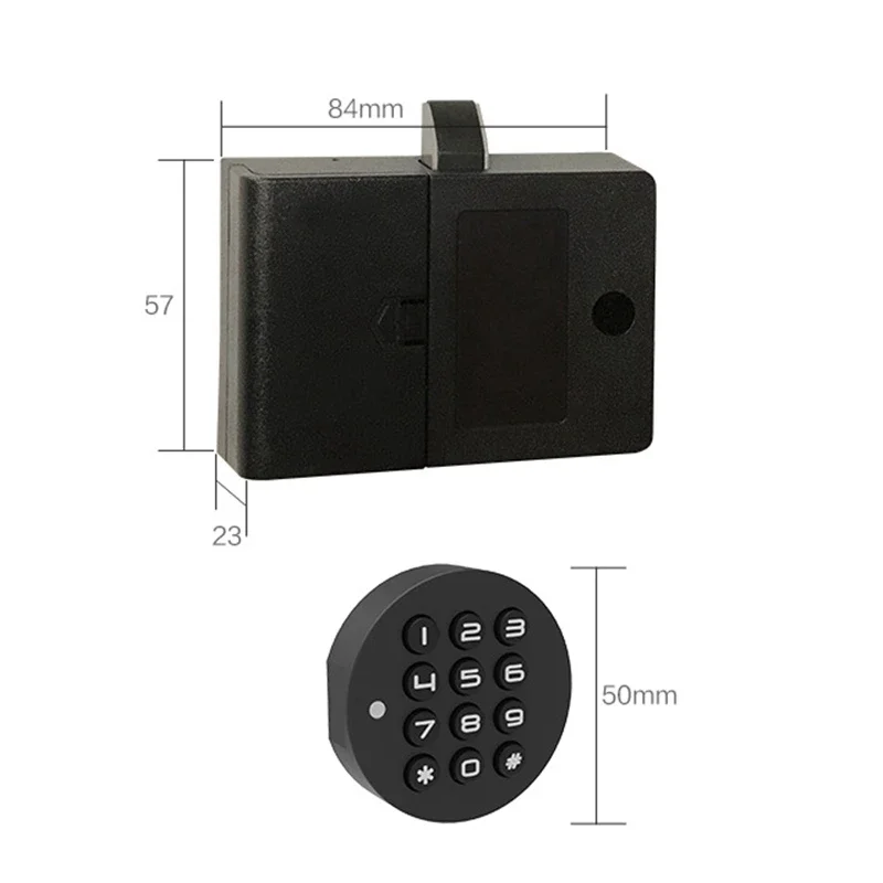 Password Lock Drawer Smart Door Lock Anti-theif Mini Code Locker Wardrobe Gym Cabinet Electronic File Lock USB Backup Key