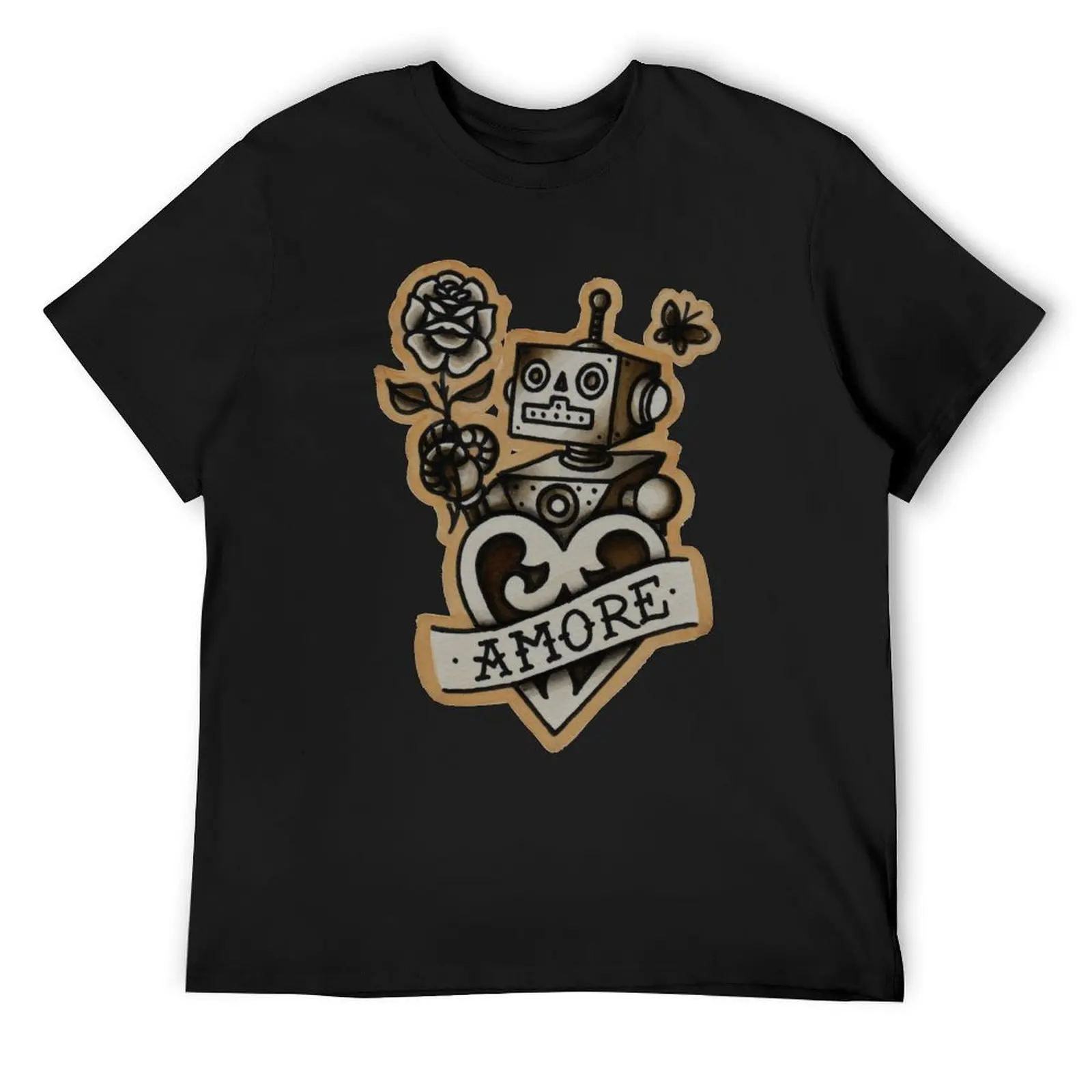 

Vintage style tattoo design of retro robot. T-Shirt Louboutins anime tshirt sweat shirts, men