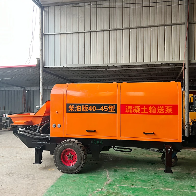 2025 السعر المنخفض جديد آلة مضخة خلط الخرسانة الصغيرة محرك الديزل المحمولة مضخات الخرسانة المحمول مضخة خلاط البناء الخرساني