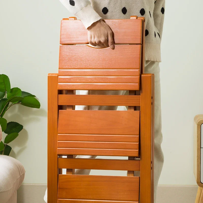 Safe Platforms Telescoping Step Stools Foldable Attic Bar Portable Small Step Ladders Indoor Bamboo Home Furniture
